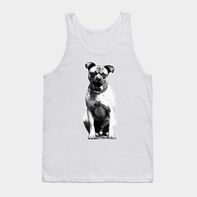 Dog sitting Tank Top by Marccelus